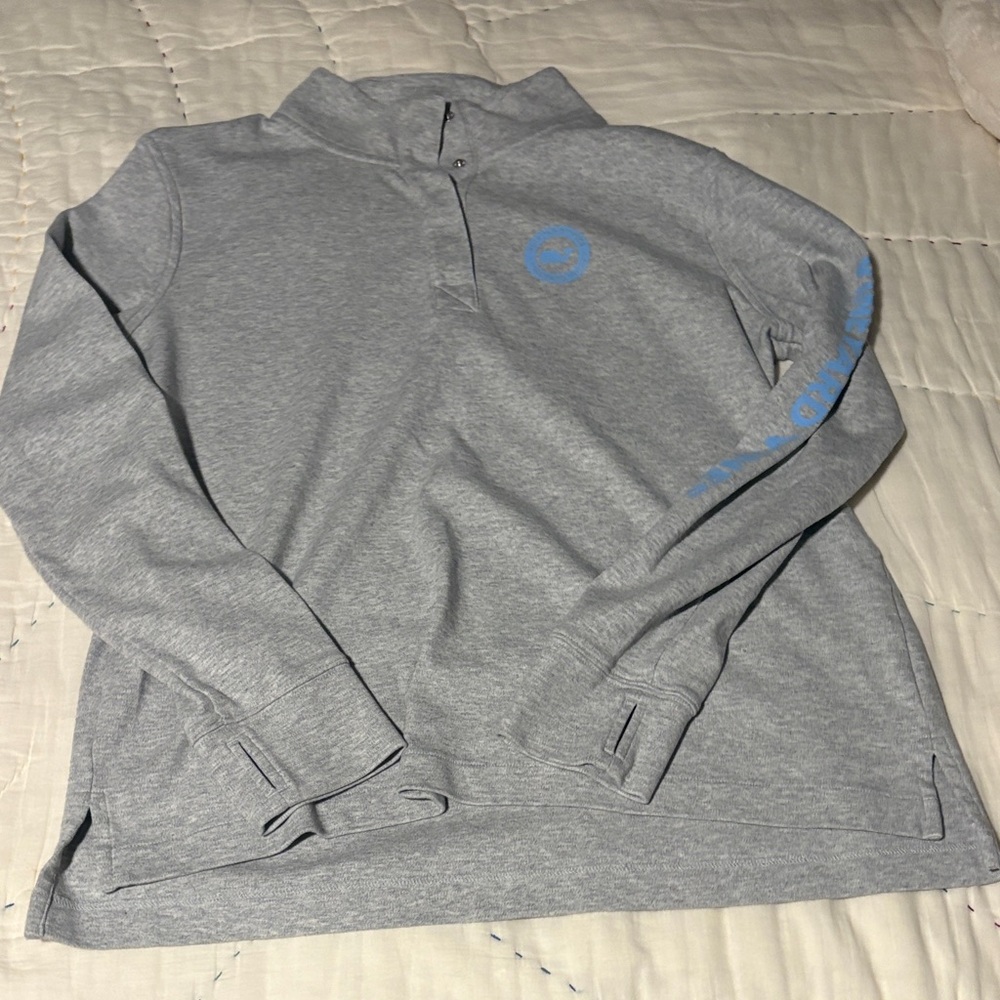 Vineyard Vines Heather Gray Snap Pullover